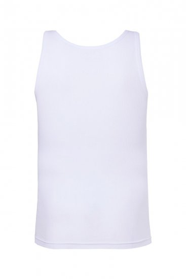 Men+ 620 Singlet i ribbestrikk Hvit - T-skjorter - Store T-skjorter - 2XL-14XL