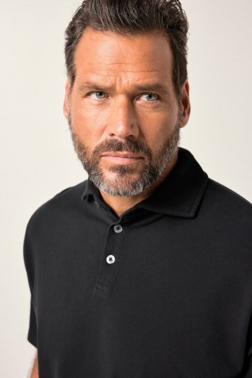 JP1880 Polo Shirt Pique Vintage Black - Polo- & piqueskjorter - Poloskjorte i store størrelser - 2XL-8XL