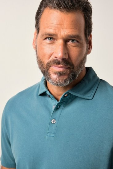 JP1880 Polo Shirt Short Sleeve Pique VIntage Teal - Polo- & piqueskjorter - Poloskjorte i store størrelser - 2XL-8XL