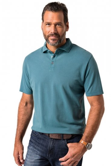 JP1880 Polo Shirt Short Sleeve Pique VIntage Teal - Polo- & piqueskjorter - Poloskjorte i store størrelser - 2XL-8XL