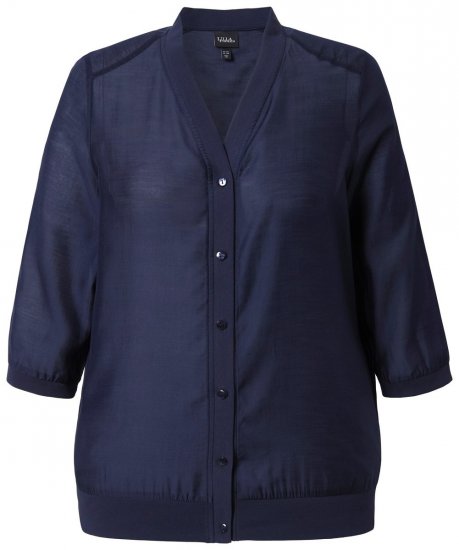 Ulla Popken 841127 Bluse Mørkeblå - Bluser - Bluser i store størrelser til hverdag