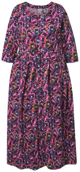 Ulla Popken 841219 Blomstret maxikjole Mørklilla - Maxikjoler - Maxikjoler for damer i store størrelser