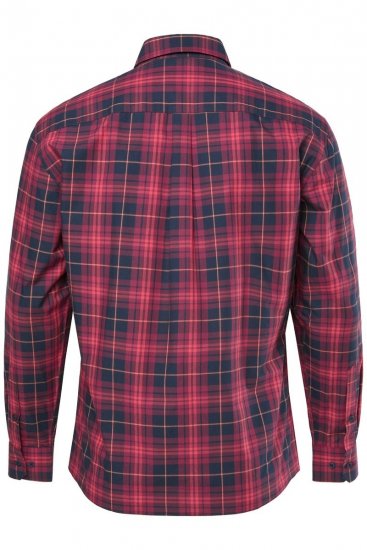 JP1880 Checked Shirt Long Sleeve Red - Skjorter - Store skjorter - 2XL-8XL