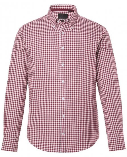 JP1880 Checked Flannel Shirt Long Sleeve Light Red - Skjorter - Store skjorter - 2XL-8XL