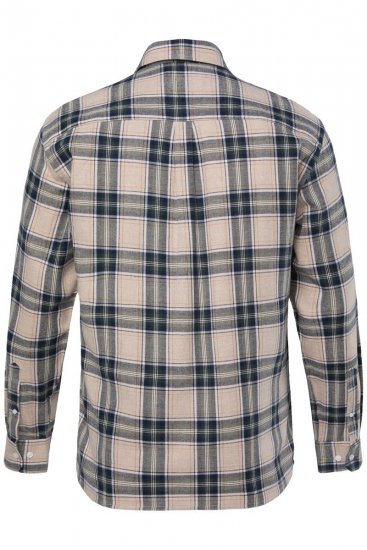 JP1880 Checked Flannel Shirt Long Sleeve Dark Dusty Pink - Skjorter - Store skjorter - 2XL-8XL