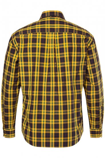 JP1880 Checked Shirt Long Sleeve Kent Collar Curry - Skjorter - Store skjorter - 2XL-8XL