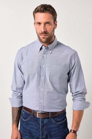 JP1880 Oxford Shirt Long Sleeve Denim Blue - Skjorter - Store skjorter - 2XL-8XL