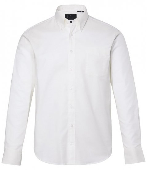 JP1880 Oxford Shirt Flexnamic Long Sleeve Snow White - Skjorter - Store skjorter - 2XL-8XL