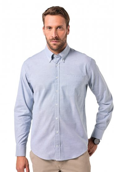 JP1880 Oxford Shirt Flexnamic Long Sleeve Ash Turquoise - Skjorter - Store skjorter - 2XL-8XL