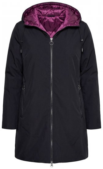 Ulla Popken 841398 Kåpe Svart - Frakker - Kåper i store størrelser