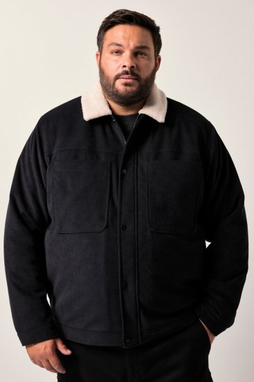 Men+ 545 Jakke med teddykrage Svart - Jakker - Store jakker - 2XL-12XL