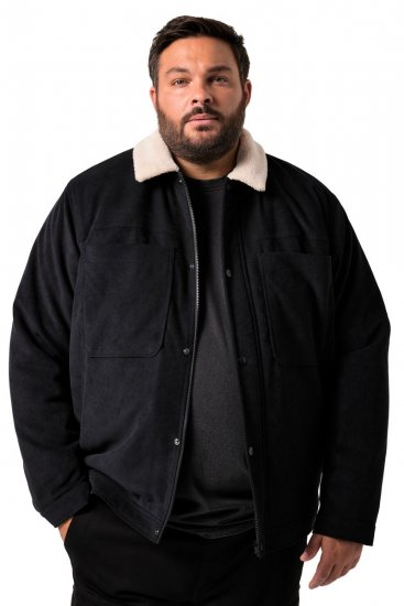 Men+ 545 Jakke med teddykrage Svart - Jakker - Store jakker - 2XL-12XL