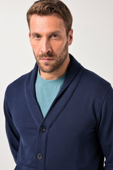JP1880 Sweat Jacket Shawl Collar Navy - Gensere og hettegensere - Store hettegensere - 2XL-14XL