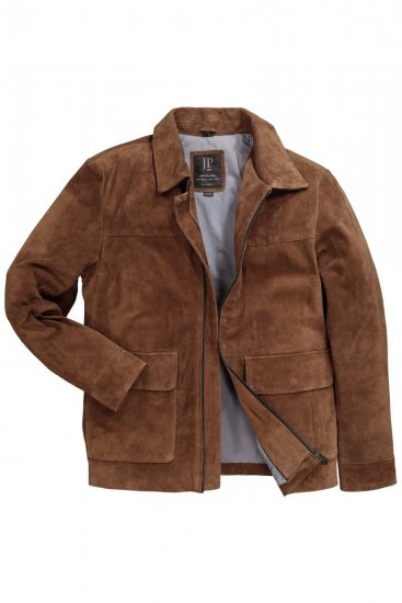 JP1880 Leather Jacket Genuine Cowhide Brown - Jakker - Store jakker - 2XL-12XL