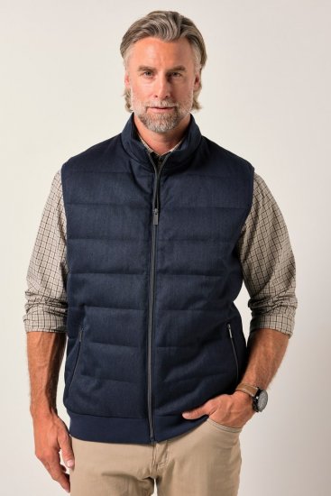 Boston Park 995 Tofarget quiltet vest Mørkeblå - Jakker - Store jakker - 2XL-12XL