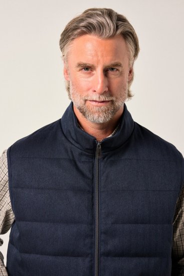 Boston Park 995 Tofarget quiltet vest Mørkeblå - Jakker - Store jakker - 2XL-12XL