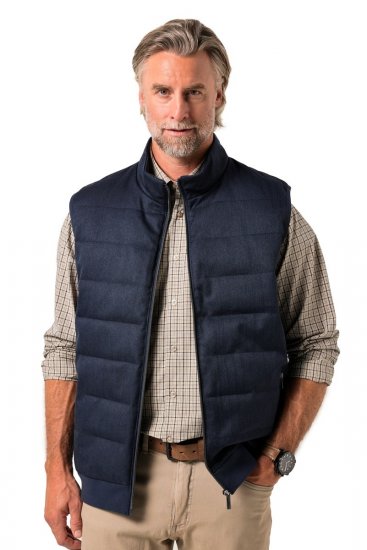 Boston Park 995 Tofarget quiltet vest Mørkeblå - Jakker - Store jakker - 2XL-12XL