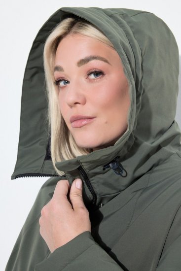 Ulla Popken 842008 Funksjonskåpe Grønn - Frakker - Kåper i store størrelser