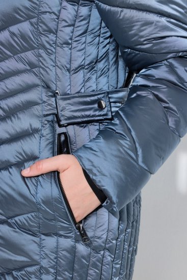 Ulla Popken 842013 Vattert jakke Denimblå - Jakker - Damejakker i store størrelser