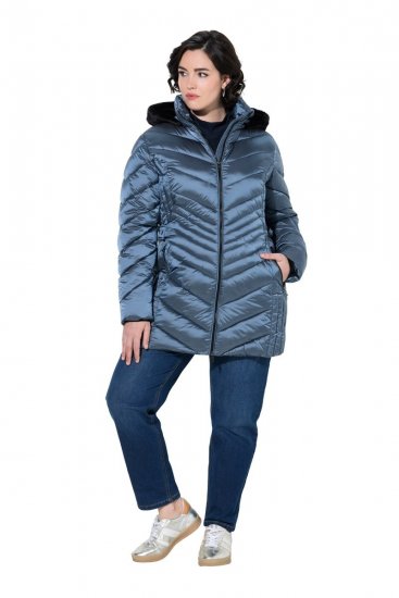 Ulla Popken 842013 Vattert jakke Denimblå - Jakker - Damejakker i store størrelser