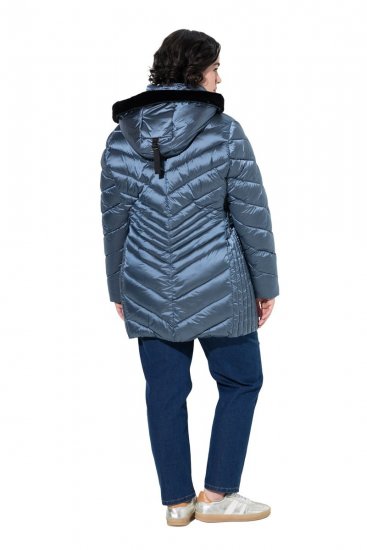 Ulla Popken 842013 Vattert jakke Denimblå - Jakker - Damejakker i store størrelser