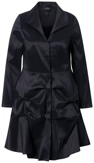 Ulla Popken 842028 Peplumblazer med folder Svart - Blazere - Blazere i store størrelser for dame