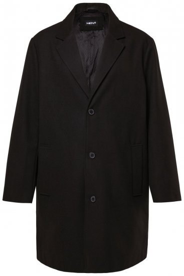Men+ 482 Vannavvisende frakk i ull-look Svart - Jakker - Store jakker - 2XL-12XL