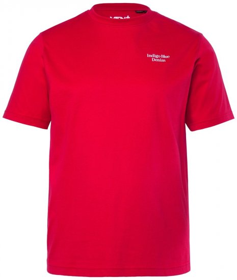 Men+ 500 T-skjorte Indigo Blue Denim Mørkerød - T-skjorter - Store T-skjorter - 2XL-14XL
