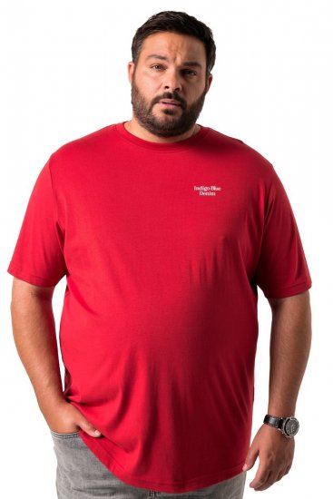 Men+ 500 T-skjorte Indigo Blue Denim Mørkerød - T-skjorter - Store T-skjorter - 2XL-14XL