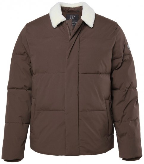 JP1880 842508 Jakke med teddykrage Hasselnøtt - Jakker - Store jakker - 2XL-12XL