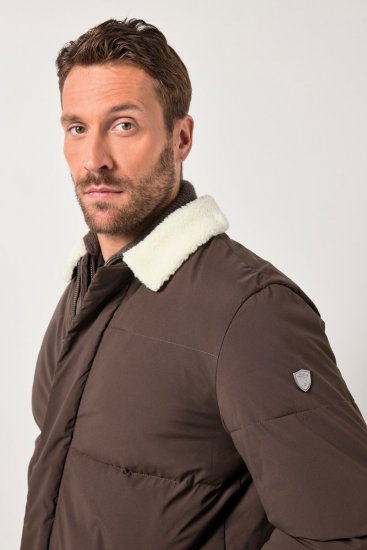 JP1880 842508 Jakke med teddykrage Hasselnøtt - Jakker - Store jakker - 2XL-12XL