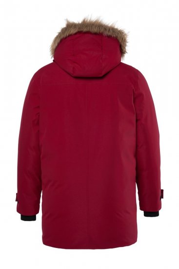 Men+ 619 Funksjonsparkas med fuskepels på hetten Vinrød - Jakker - Store jakker - 2XL-12XL