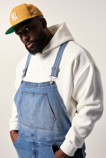 JP1880 842648 Snekkerbukse i dongeri med vid passform Denimblå - Jeans og bukser - Store Bukser og Store Jeans