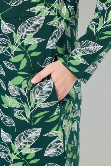 Ulla Popken 843496 Mønstret sweatkjole Korall - Collegekjoler - 