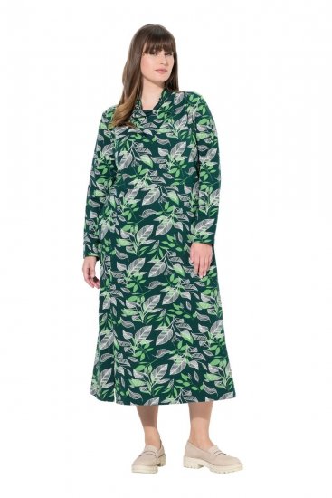 Ulla Popken 843496 Mønstret sweatkjole Korall - Collegekjoler - 
