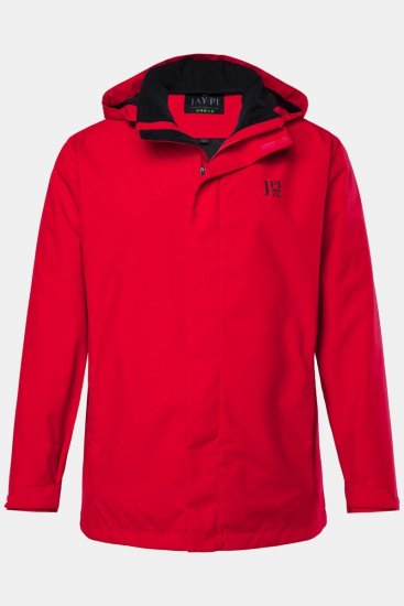 Jay-Pi 844210 Regnjakke med sammenleggbar hette Salsarød - Jakker - Store jakker - 2XL-12XL