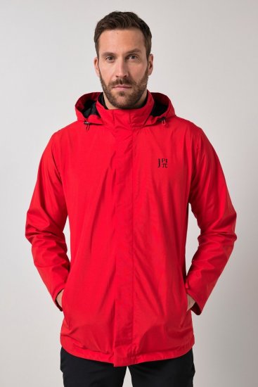 Jay-Pi 844210 Regnjakke med sammenleggbar hette Salsarød - Jakker - Store jakker - 2XL-12XL