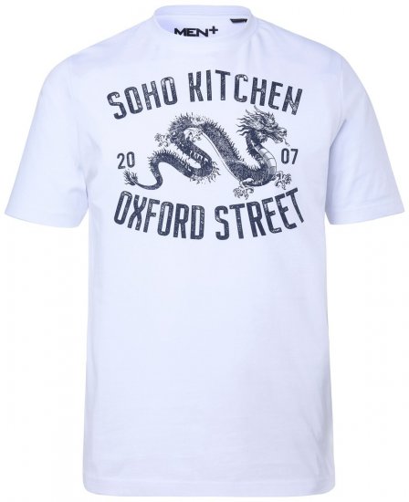 Men+ 298 T-skjorte Soho Kitchen Hvit - T-skjorter - Store T-skjorter - 2XL-14XL