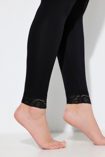 Ulla Popken 844563 Strømpeleggings Svart - Strømpebukser & sokker - 