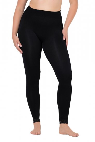 Ulla Popken 844563 Strømpeleggings Svart - Strømpebukser & sokker - 