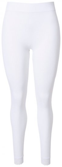 Ulla Popken 844563 Strømpeleggings med blonder Hvit - Strømpebukser & sokker - 