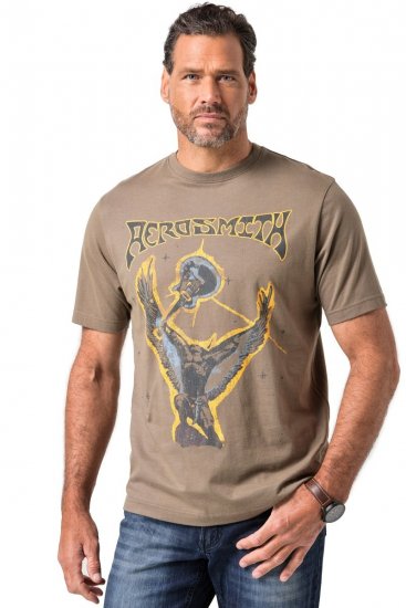 JP1880 844644 Aerosmith T-skjorte Mørk taupe - Band T-skjorter - Band-t-skjorter i store størrelser