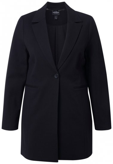 Ulla Popken 844842 Jerseyblazer Svart - Blazere - Blazere i store størrelser for dame