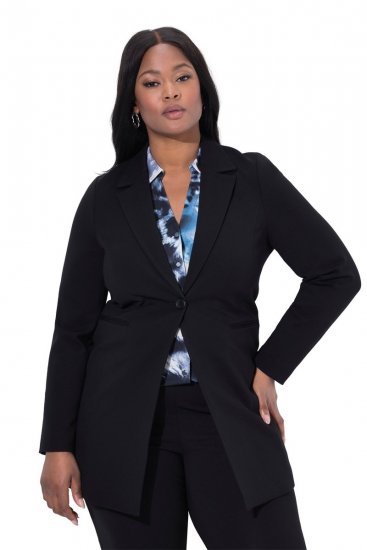 Ulla Popken 844842 Jerseyblazer Svart - Blazere - Blazere i store størrelser for dame