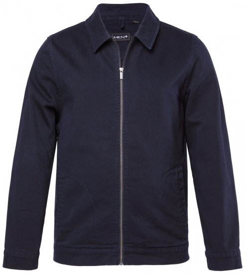 Men+ 876 Jeansjakke med glidelås Mørkeblå - Jakker - Store jakker - 2XL-12XL