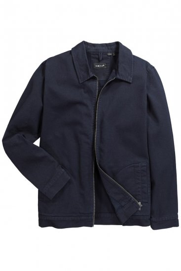 Men+ 876 Jeansjakke med glidelås Mørkeblå - Jakker - Store jakker - 2XL-12XL