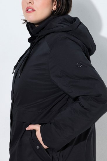 Ulla Popken 845111 Parkas Svart - Frakker - Kåper i store størrelser