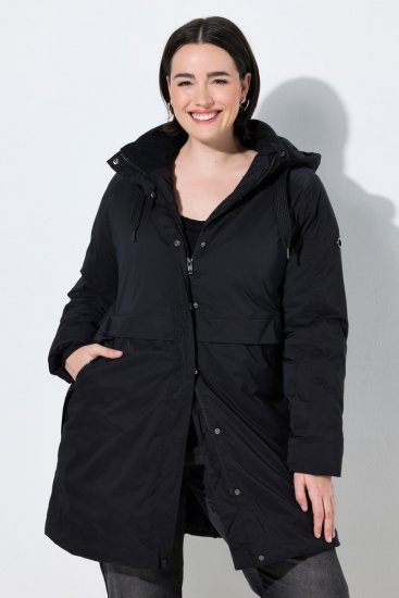 Ulla Popken 845111 Parkas Svart - Frakker - Kåper i store størrelser