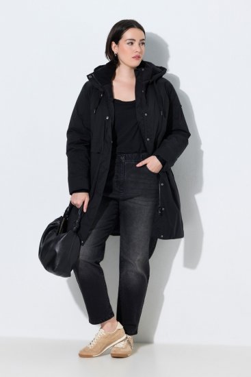 Ulla Popken 845111 Parkas Svart - Frakker - Kåper i store størrelser