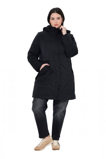 Ulla Popken 845111 Parkas Svart - Frakker - Kåper i store størrelser